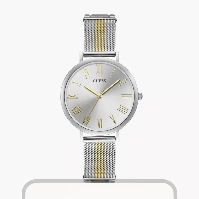 Guess Lennox Two-tone Silver Dial Fashion Ladies Watch- W1155L1